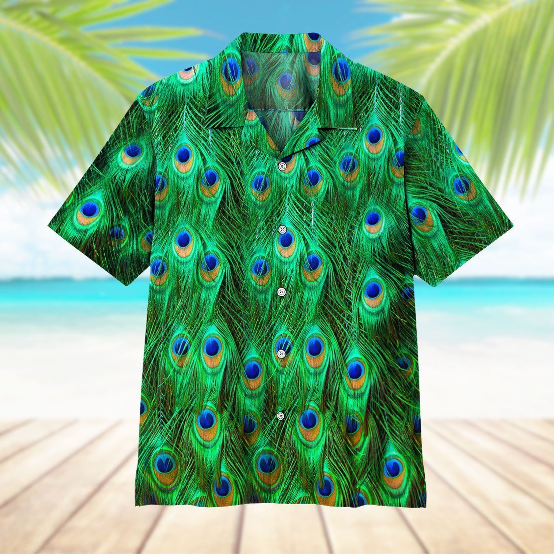 Gearhuman 3D Peacock Hawaii Shirt ZZ0706214 Hawai Shirt 