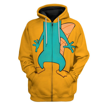 Gearhumans 3D Perry The Platypus Custom Hoodie Apparel