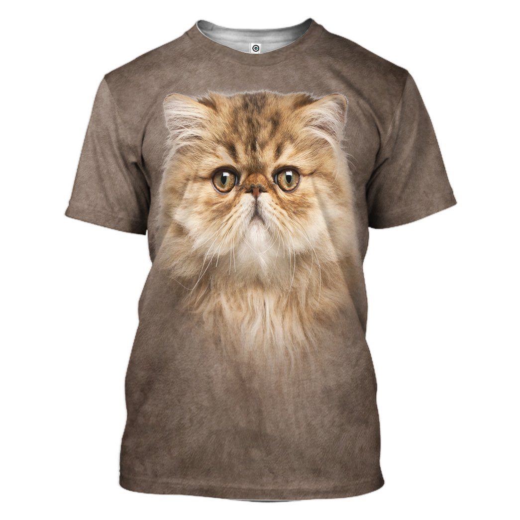 Gearhuman 3D Persian Cat Tshirt Hoodie Apparel ZL17122 3D Apparel T-Shirt S 
