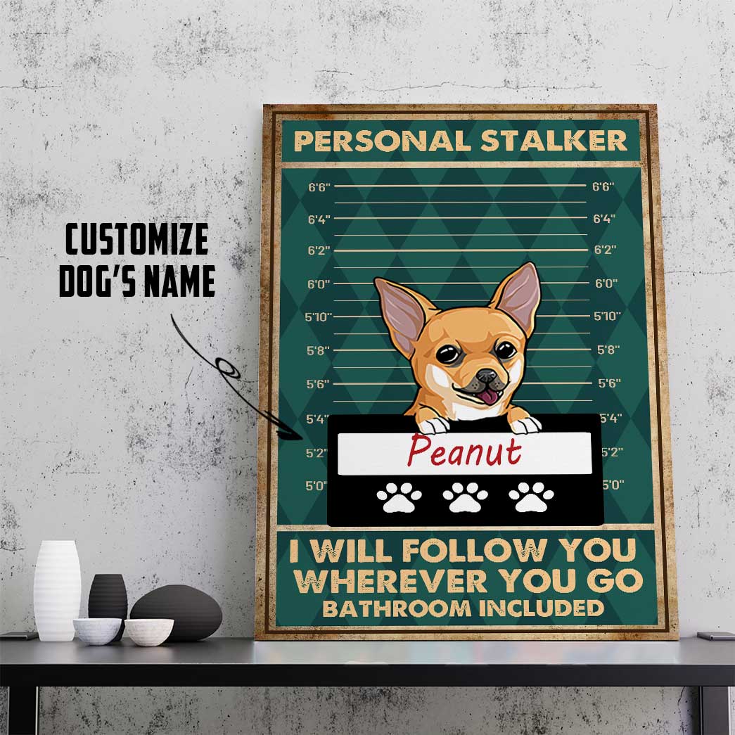 Gearhuman 3D Personal Stalker Dogs Chihuahua Canvas GK29019 Canvas