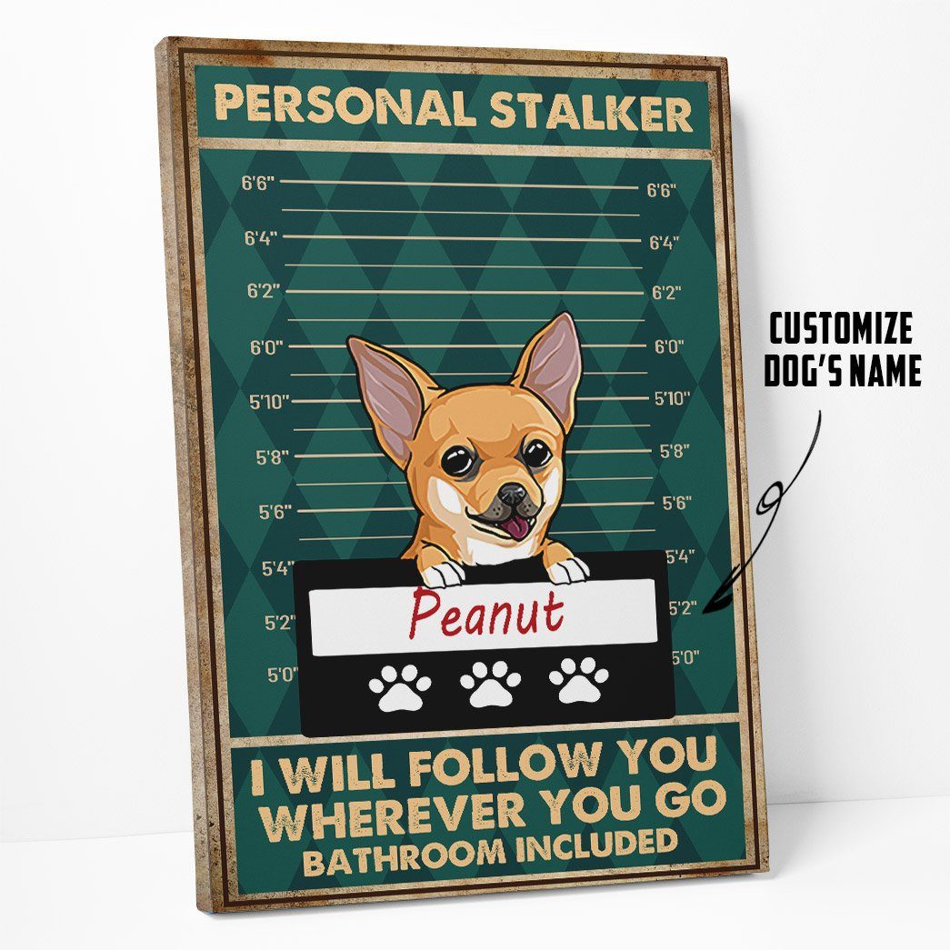 Gearhuman 3D Personal Stalker Dogs Chihuahua Canvas GK29019 Canvas