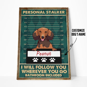 Gearhumans 3D Personal Stalker Dogs Dachshund Canvas