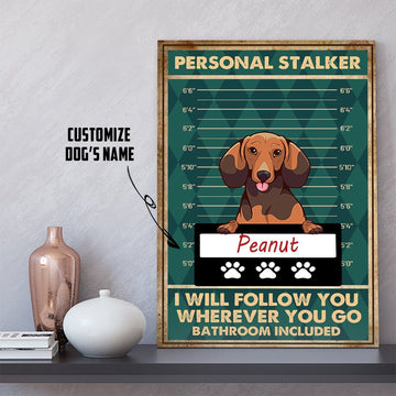 Gearhumans 3D Personal Stalker Dogs Dachshund Canvas