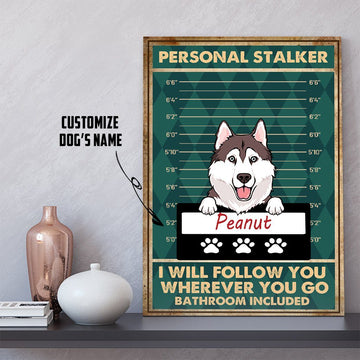 Gearhumans 3D Personal Stalker Dogs Husky Canvas