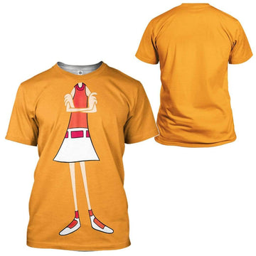 Gearhumans 3D Phineas And Ferb Candace Flynn Custom Tshirt Apparel