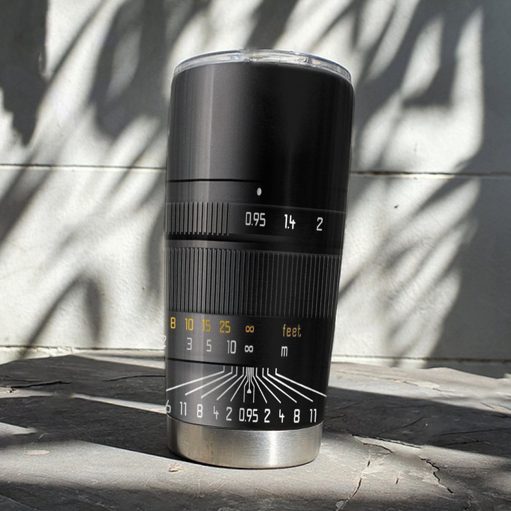 Gearhuman 3D Photographer Camera Lens Custom Name Design Vacuum Insulated Tumbler GW10097 Tumbler 