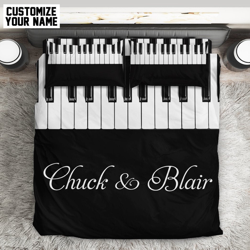 Gearhuman 3D Piano Custom Name Bedding Set GB03039 Bedding Set