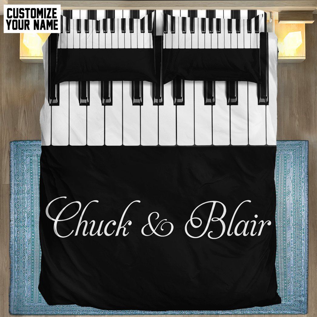 Gearhuman 3D Piano Custom Name Bedding Set GB03039 Bedding Set