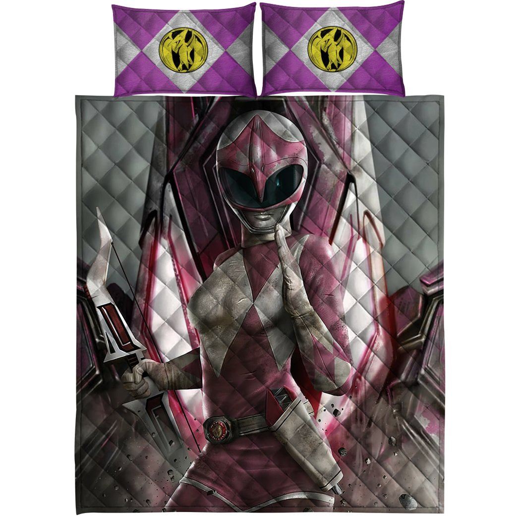 Gearhuman 3D Pink Power Ranger Custom Quilt Set GW13017 Quilt Set Quilt Set Twin 