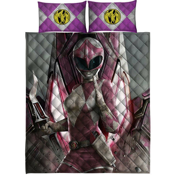 Gearhumans 3D Pink Power Ranger Custom Quilt Set