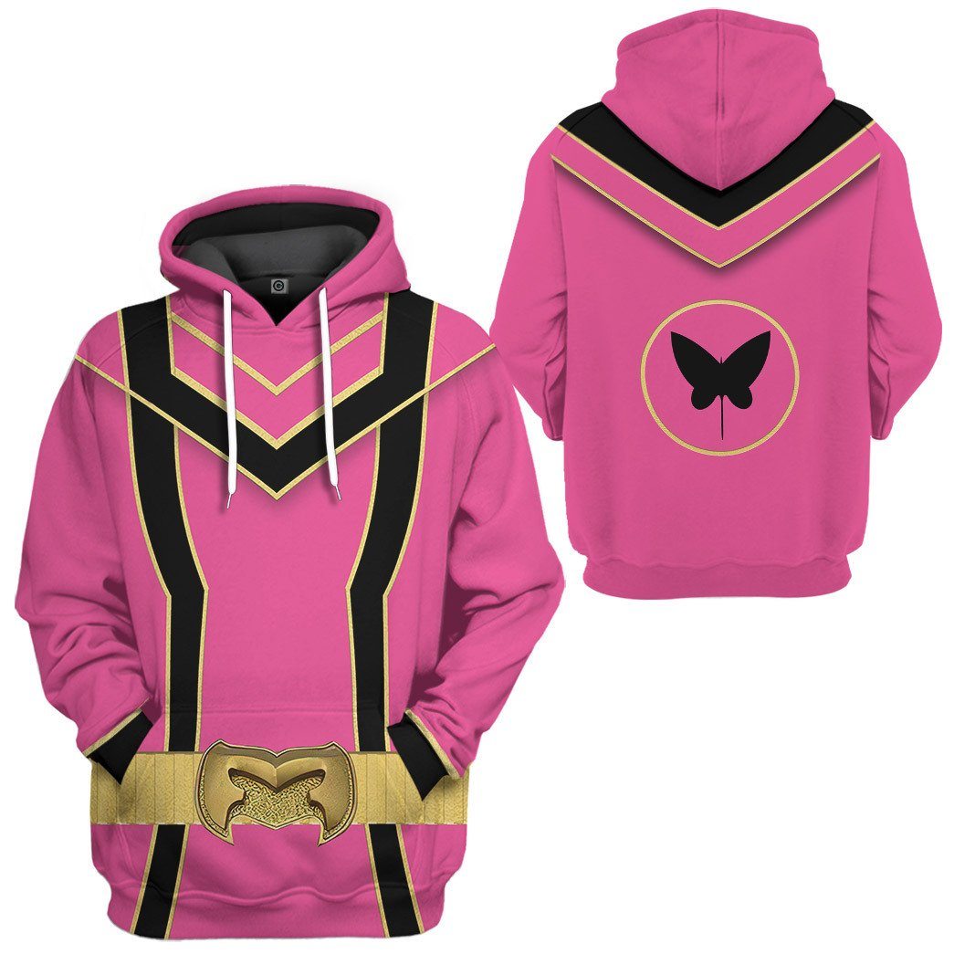 Gearhuman 3D Pink Power Rangers Mystic Force Tshirt Hoodie Apparel GB13013 3D Apparel 
