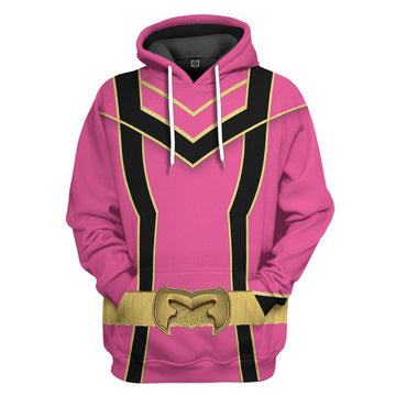 Gearhuman 3D Pink Power Rangers Mystic Force Tshirt Hoodie Apparel GB13013 3D Apparel Hoodie S 