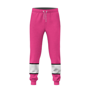Gearhuman 3D Pink Power Rangers Time Force Sweatpants GB15018 Sweatpants 