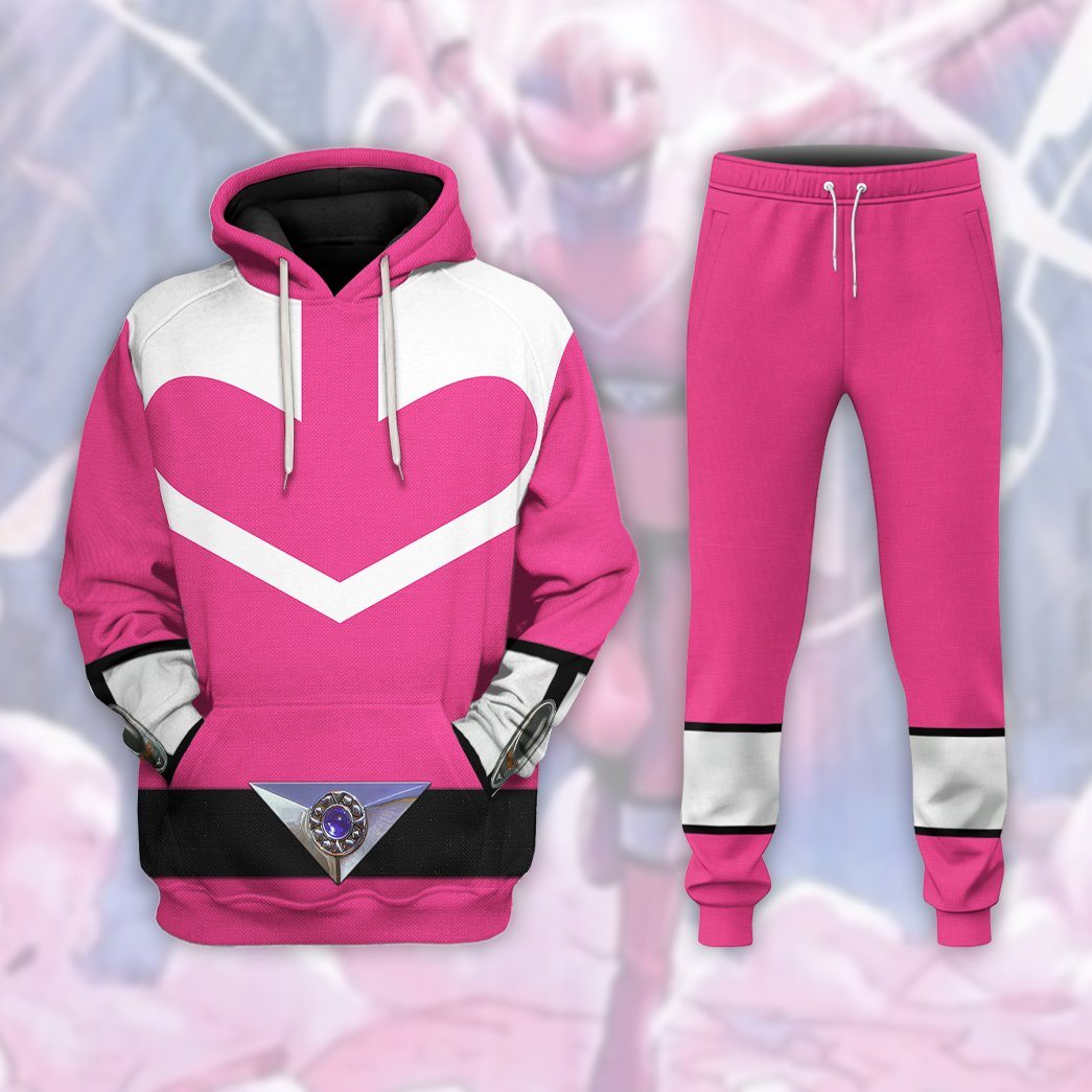 Gearhuman 3D Pink Power Rangers Time Force Sweatpants GB15018 Sweatpants 