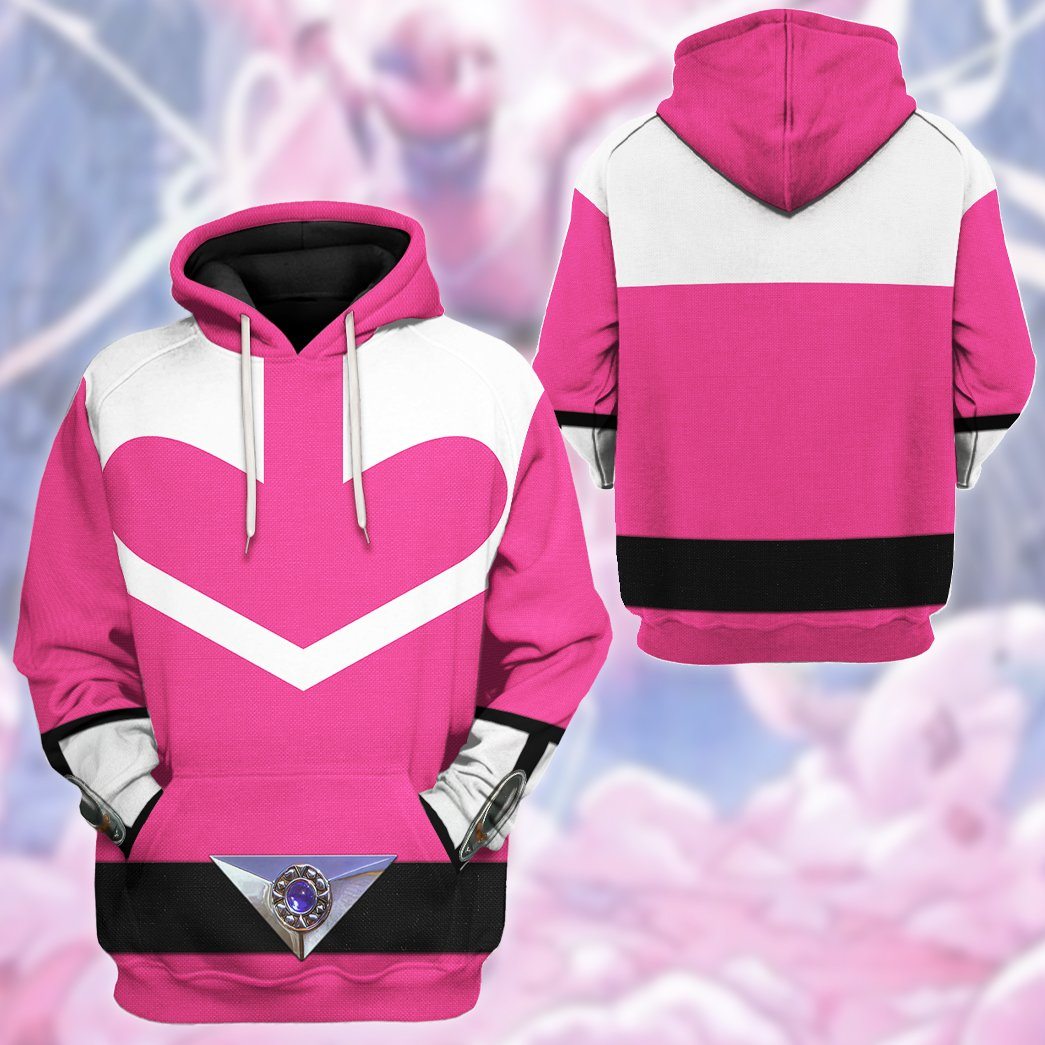 Gearhuman 3D Pink Power Rangers Time Force Tshirt Hoodie Apparel GB15017 3D Apparel 