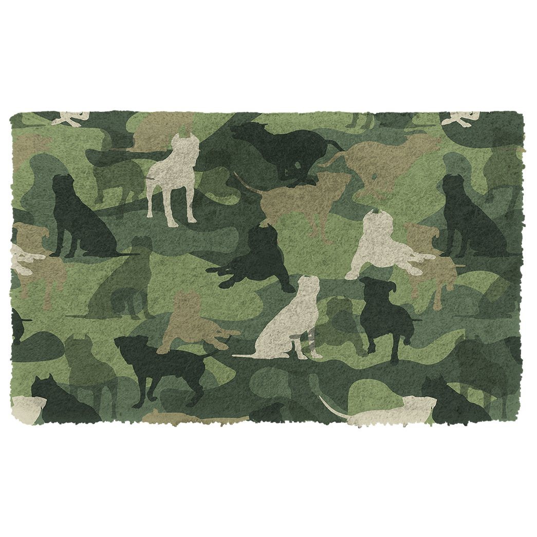 Gearhuman 3D Pit Bull Camo Doormat GK01023 Doormat Doormat S(15,8''x23,6'')