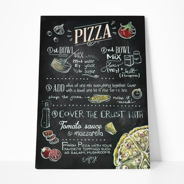 Gearhumans 3D Pizza Recipe Canvas