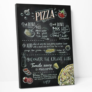 Gearhumans 3D Pizza Recipe Canvas