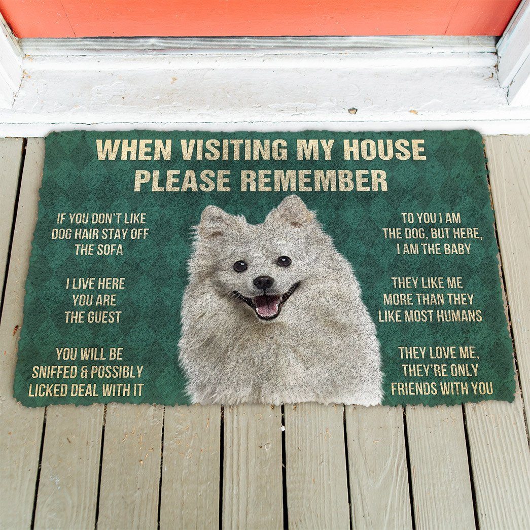 GearHuman 3D Please Remember American Eskimo Dogs House Rules Custom Doormat GR220163 Doormat