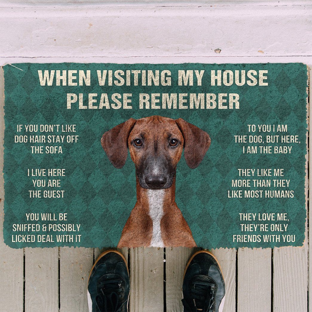 GearHuman 3D Please Remember Azawakh Dogs House Rules Custom Doormat GR220170 Doormat