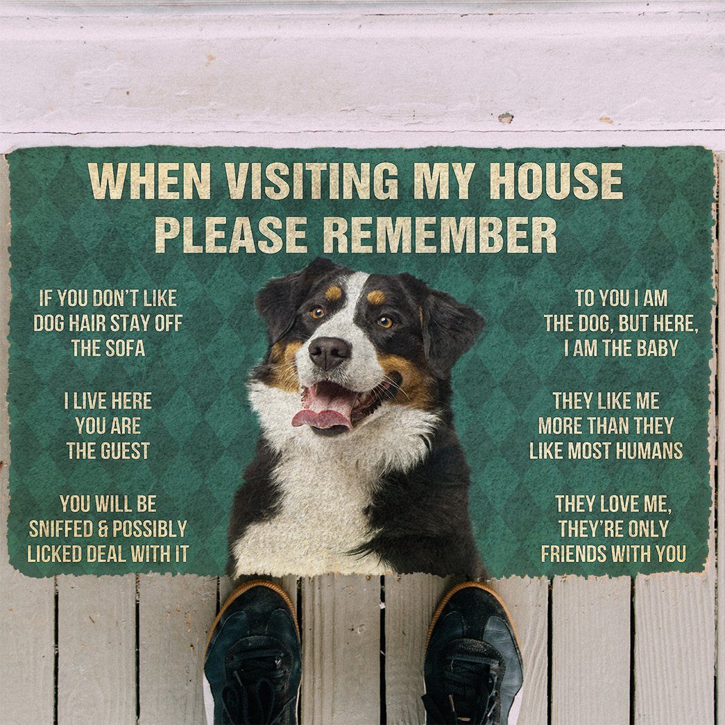 Gearhuman 3D Please Remember Bernese Mountain Dogs House Rules Custom Doormat GW220115 Doormat