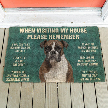 Gearhumans GearHuman 3D Please Remember Boxer Dog's House Rules Doormat