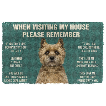 Gearhumans 3D Please Remember Cairn Terrier Dogs House Rules Custom Doormat