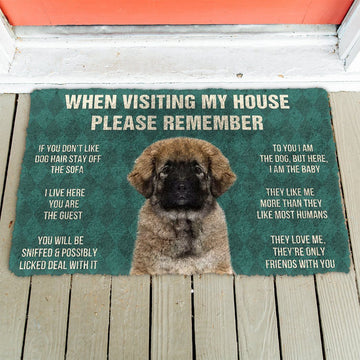 Gearhumans 3D Please Remember Caucasian Shepherd Dogs House Rules Custom Doormat