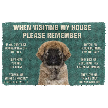 Gearhumans 3D Please Remember Caucasian Shepherd Dogs House Rules Custom Doormat