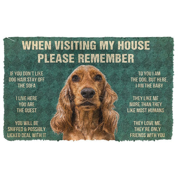 Gearhumans 3D Please Remember Cocker Spaniel Dogs House Rules Custom Doormat