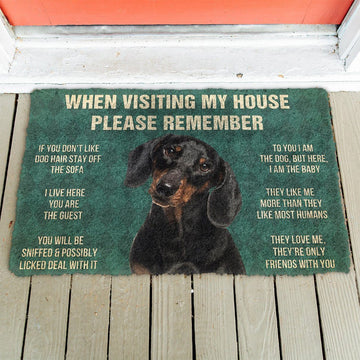 Gearhumans GearHuman 3D Please Remember Dachshunds Dog's House Rules Doormat