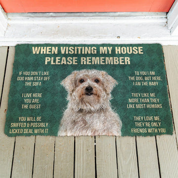 Gearhumans GearHuman 3D Please Remember Dandie Dinmont Terrier Dogs House Rules Doormat