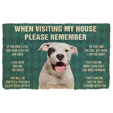 Gearhumans GearHuman 3D Please Remember Dogo Argentino Dog's House Rules Doormat