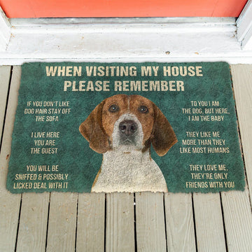 Gearhumans GearHuman 3D Please Remember English Foxhound Dogs House Rules Doormat