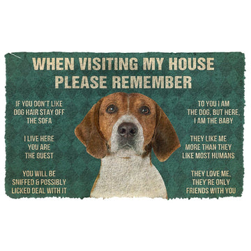 Gearhumans GearHuman 3D Please Remember English Foxhound Dogs House Rules Doormat