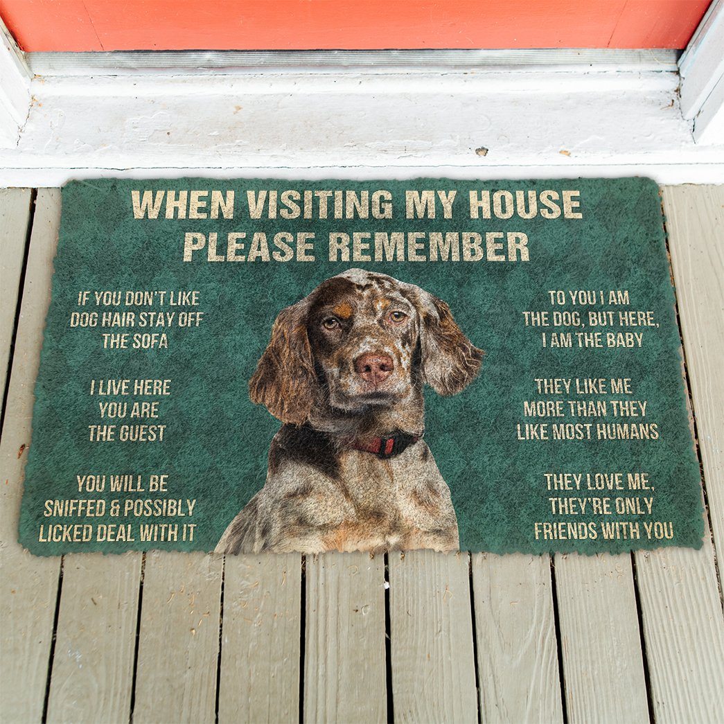 GearHuman 3D Please Remember English Setter Dogs House Rules Doormat GV250117 Doormat