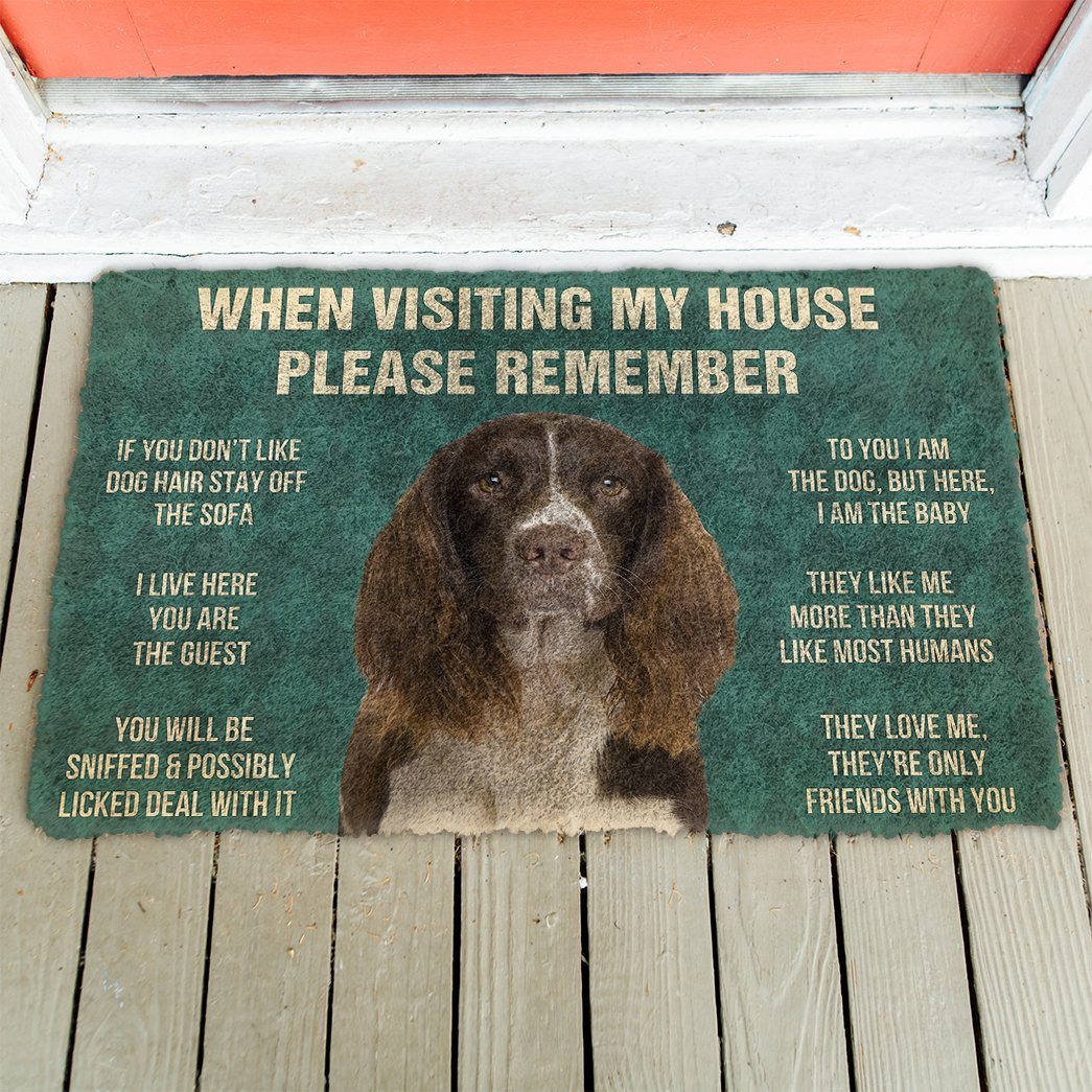 GearHuman 3D Please Remember English Springer Spaniel Dogs House Rules Doormat GV250118 Doormat