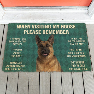 Gearhumans GearHuman 3D Please Remember German Shepherd Dog's House Rules Doormat