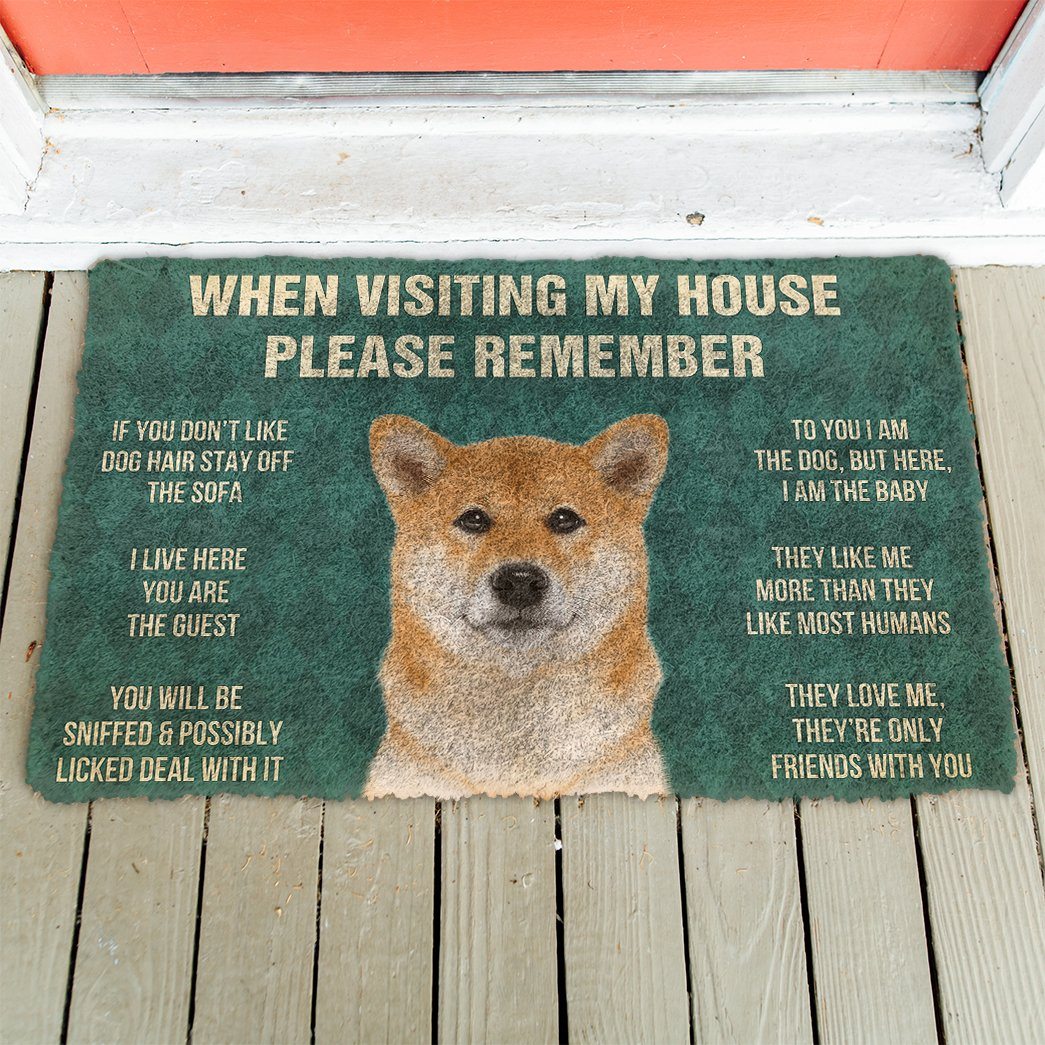 GearHuman 3D Please Remember Hokkaido Dogs House Rules Doormat GV250125 Doormat