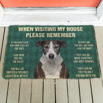 Gearhumans GearHuman 3D Please Remember Ibizan Hound Dogs House Rules Doormat
