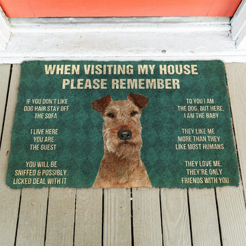 Gearhumans GearHuman 3D Please Remember Irish Terrier Dogs House Rules Doormat