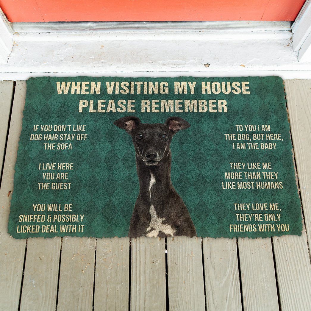 Gearhuman 3D Please Remember Italian Greyhound House Rules Custom Doormat GR230113 Doormat