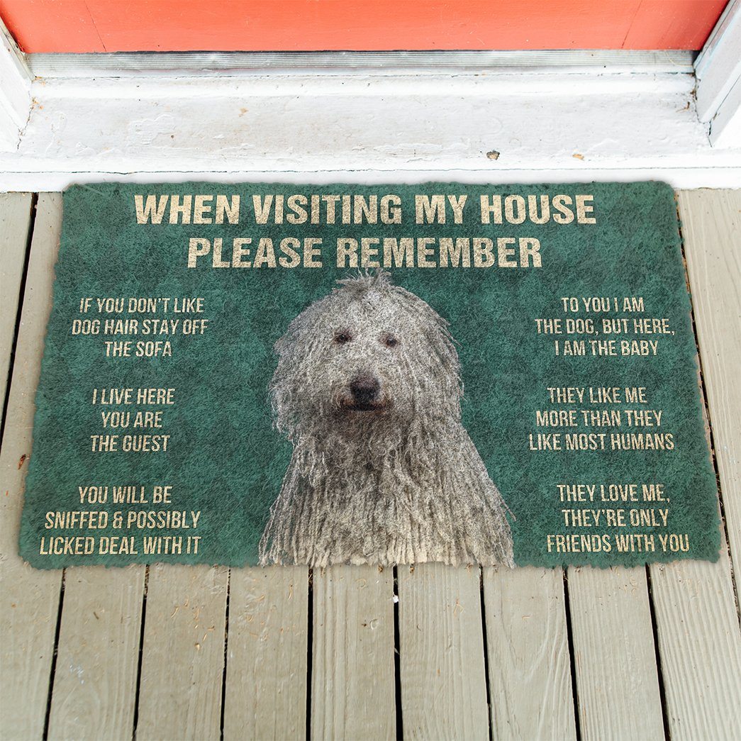 GearHuman 3D Please Remember Komondor Dogs House Rules Doormat GV250149 Doormat