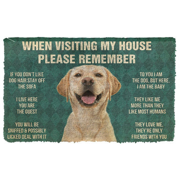 Gearhumans GearHuman 3D Please Remember Labrador Retriever Dog's House Rules Doormat