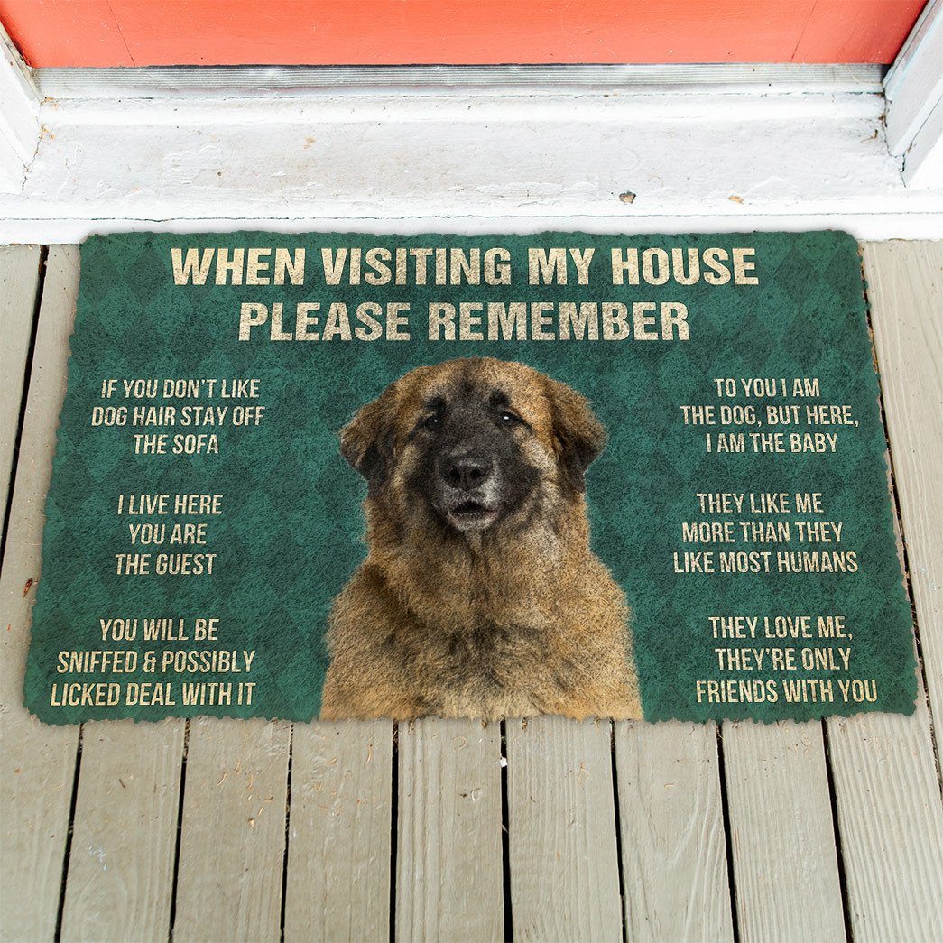 GearHuman 3D Please Remember Leonberger Dogs House Rules Doormat GV250147 Doormat