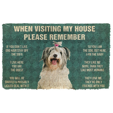 Gearhumans 3D Please Remember Old English Sheepdog House Rules Custom Doormat