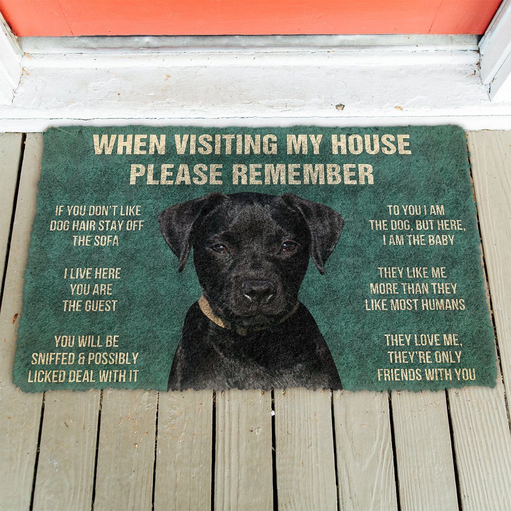 GearHuman 3D Please Remember Patterdale Terrier Dogs House Rules Doormat GV250145 Doormat