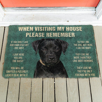 Gearhumans GearHuman 3D Please Remember Patterdale Terrier Dogs House Rules Doormat