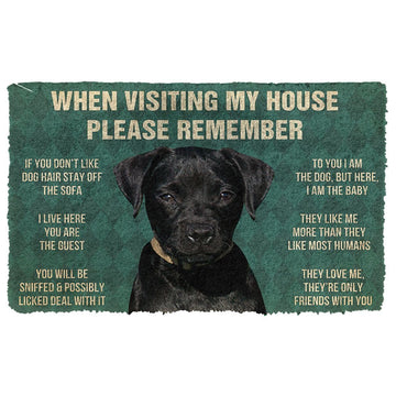 GearHuman 3D Please Remember Patterdale Terrier Dogs House Rules Doormat GV250145 Doormat Doormat S(15,8''x23,6'')
