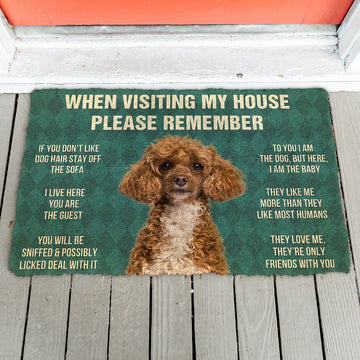 Gearhumans GearHuman 3D Please Remember Poodle Dog's House Rules Doormat